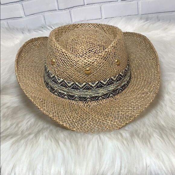 Banded Straw‎ Fedora Hat with Bow Detail